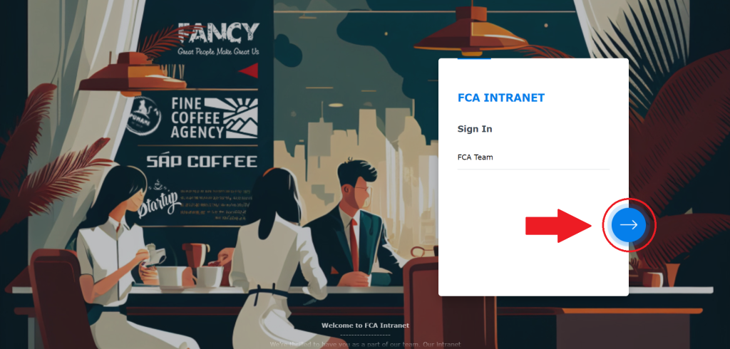 FCA Intranet Login Screen